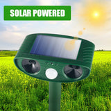 2024 Upgraded Solar Animal Repellent Ultrasonic pest Repeller Cat Repellent Squirrel Repellent Outdoor Waterproof Motion Sensor Strobe Lights Raccoon Repellent Skunk Coyote Deterrent(4 Pack)