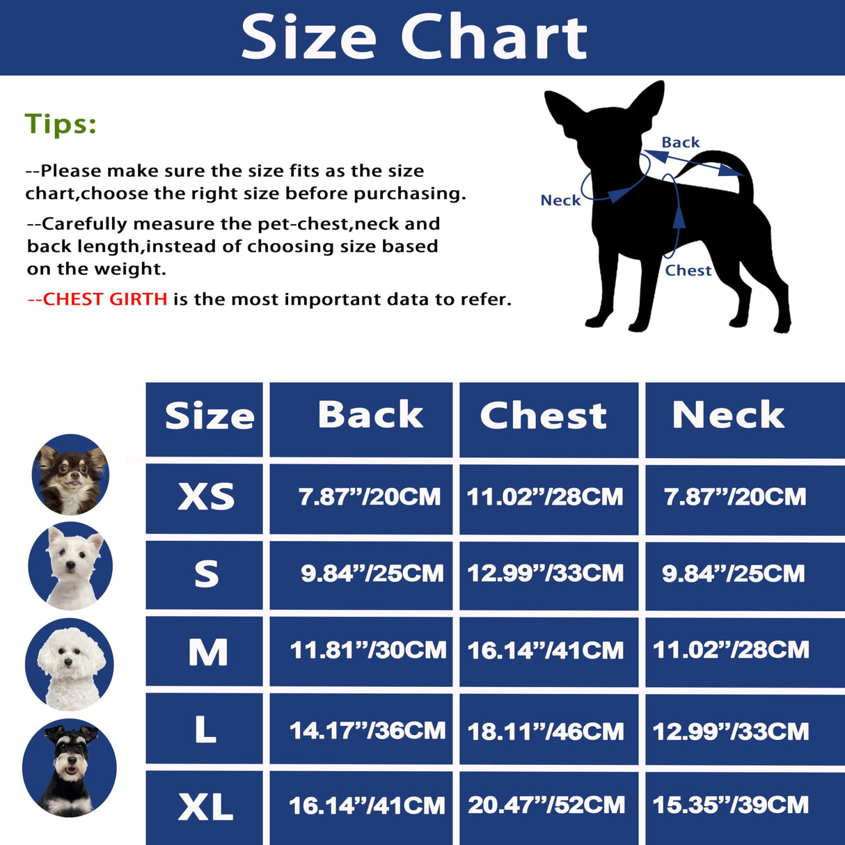 Dog Sweaters Small Dog Clothes Winter Turtleneck Puppy Sweater Warm Pet Cat Sweater Doggy Pullover Outfit with Twisted Design XS~XL(Navy Blue, X-Large)