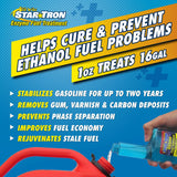 STAR BRITE Star Tron Enzyme Fuel Treatment - Concentrated Formula 32 Fl. Oz. – Treats up to 512 Gallons - Fuel Stabilizer & Treatment, Gasoline Stabilizer, Star Tron Marine Enzyme Fuel Treatment