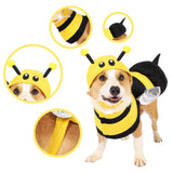Spooktacular Creations Pet Dog Bee Costume with 3D Bee Hat, Silver Wings for Halloween Dress-up Party, Role Play, Carnival Cosplay, Holiday Decorations Clothes (X-Large)