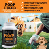 Poop Fixer Carrot & Pumpkin Powder for Dogs & Cats – Digestive Support & Fiber Supplement – Firm Stool, Healthy Poop, Anal Gland Support, Dog Diarrhea & Cat Constipation Relief – 13.4 oz