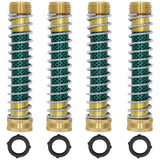 Lifynste Garden Hose Extension Adapter, Hose Kink Protector with Coil Spring, 4 Pack