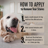 Tauro Pro Line Clay Tear Stain Remover for Dogs - Shield Mask for Eyes, Ears, Mouth, Gentle Grooming Product for Dogs, Puppy & Cat (Stainless Look - 1.69 Fl Oz)