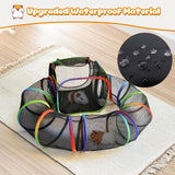 Guinea Pig Playpen with Tunnel, Rainbow Playpen with 98.4" Extended Tube & Open Side, Rabbit Playpen for Bunny, Hamster, Ferret, Chinchilla, Chickens & Small Animals to Play Indoor or Outdoor