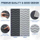 Bubble bear Dog Crate Mat - Upgraded Thick, Ultra Soft, Washable & Anti-Slip Kennel Pad for Small/Medium/Large Dogs, Dark-Hued to Hide Stains (59"x35")