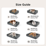 Bedsure ComfyFleece™ Orthopedic Dog Beds for Extra Large Dogs, Waterproof Memory Foam XL Pet Bed with Sides, Non-Slip and Egg-Crate Foam Big Dog Couch Sofa with Washable Corduroy Cover, Cream