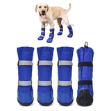 Hipaw Waterproof Dog Boots for Winter Snow Rain,Non-Slip Dog Shoes for Medium to Large Dogs,Extended Cuff Paw Protectors for Outdoor Walking Hiking