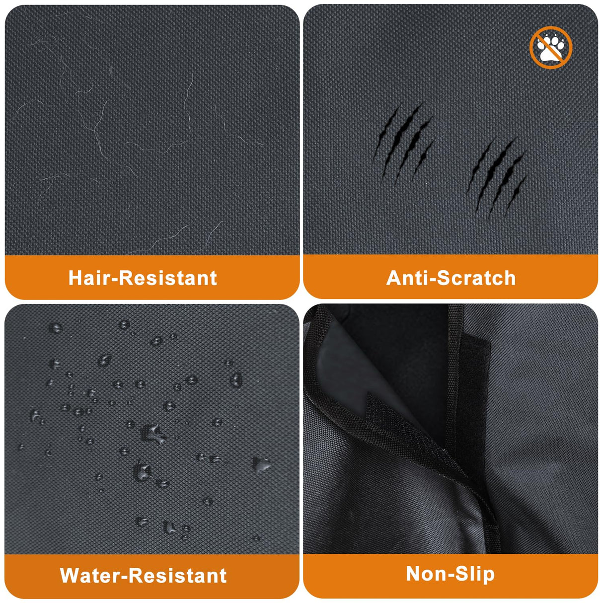 Alfheim Car Boot Liner Protector - Nonslip Waterproof Pet Dog Back Seat Cover - Durable Washable Cargo Cover Mat Travel, Universal for Medium Small Car SUV (Grey)