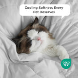 Bedsure Premium Cooling Blanket for Medium Dog - Q-MAX>0.5, Breathable Summer Washable Cold Pet Throw Blanket, Soft Durable Self Cooling Cat Mat for Hot Weather, Pearl Grey, 30x40
