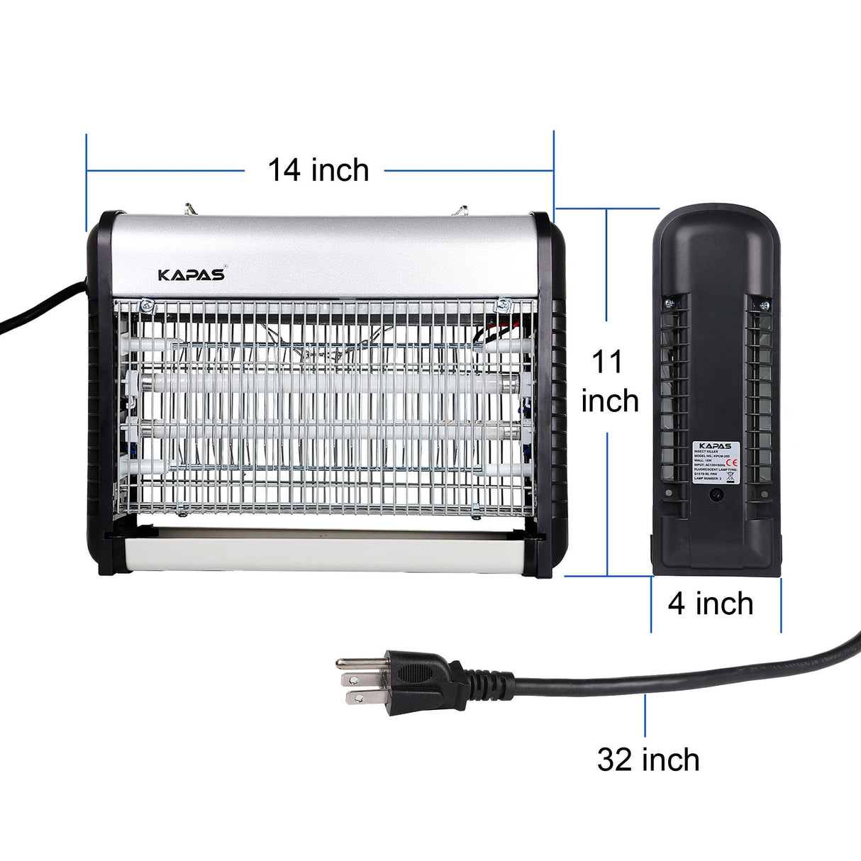 Mosquito Killer, Kapas Electric Mosquito Zapper Indoor Night Lamp, Mosquito Control, Mosquito Trap, Bug Zapper, Insect Zapper, Ideal for Indoor Home & Commercial Use 20W Bulbs