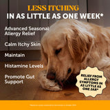 Dog Allergy + Itch Relief Max Strength Chews – Probiotic Supplement for Dogs with Colostrum, Omega Fatty Acids – Supports Seasonal Allergy Relief, Healthy Skin, Coat & Immune System (Chicken, 90ct)