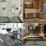 Office Chair Mat for Hardwood Floor&Tile Floor,36"X 48" Heavy Duty Desk Chair Mat for Hard Floors,Under Desk Rug for Rolling Computer Chair,Anti Slip,Low Pile Carpet Floor-Geo Green