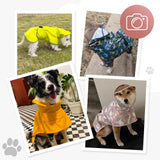 ExploreU Dog Raincoat, Waterproof Windproof Dog Rain Jacket with Hood, Rain Coat with Leash Hole, Adjustable Raincoat Poncho for Small Medium Large Dogs Outdoor (Pink, M)