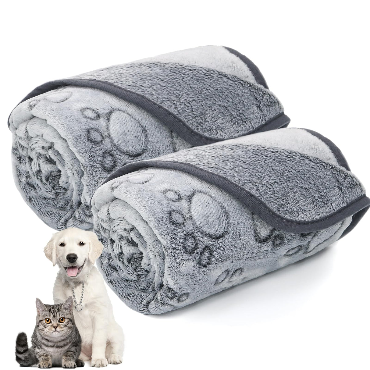 LOKOZ Small Dog Blanket for Medium Large Dogs Fleece Puppy Blanket Washable Dog Blankets for Bed Couch Protection with Cute Paw Print Pet Puppy Cat Blanket