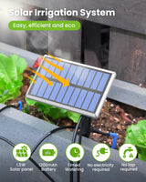 RAINTPOINT Solar Automatic Drip Irrigation Kit System,Solar Garden Watering System with 100% Anti-Siphoning Device, Easy DIY Plant Watering Devices with 6 Timing Modes for 10-15 Potted Plants