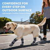 LOOBANI Small Dog Socks for Outside to Prevent Licking Paws, Dog Socks for Winter Snow/Hot Pavement, Dog Booties and paw Protectors for Senior Old Dogs, Outdoor Socks for Dogs with Straps