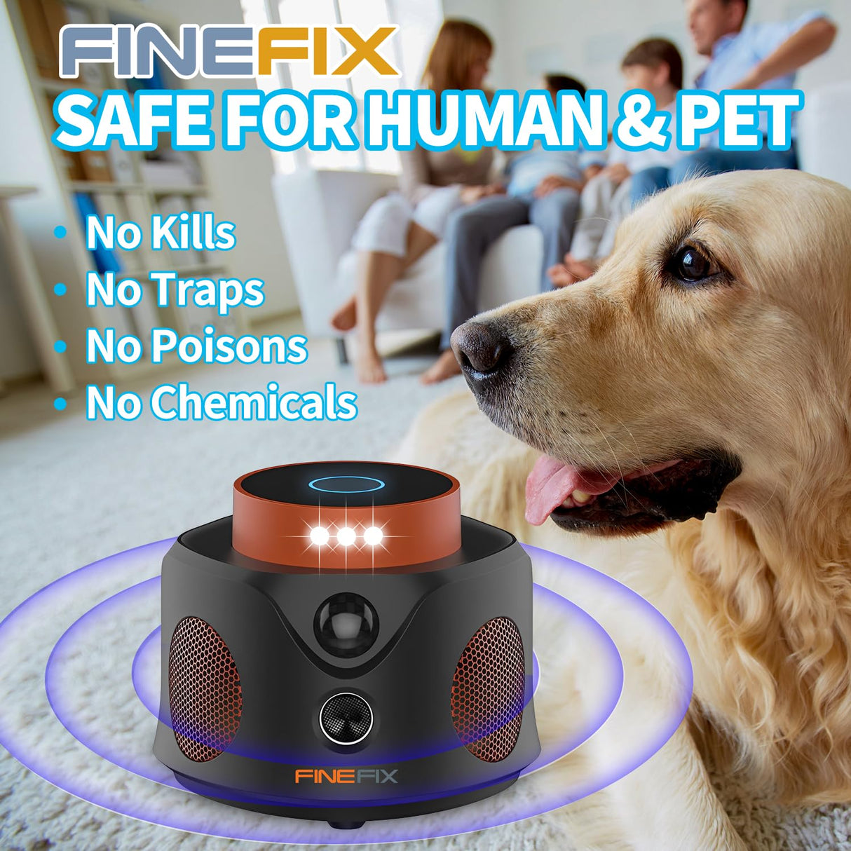 FINEFIX Mice Repellent Indoor 2024 UPGRADED Rodent Repellent Ultrasonic plug in Ultrasonic Mouse Repellent Ultrasonic plug in Bat Repellent Rat Repellent Ultrasonic Squirrel Repellent indoor Attic etc