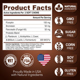 Vet Promise Super Poop Probiotics for Dogs - Dog Stool Softener - Fiber for Dogs Supplement - 6 Probiotics and Digestive Enzymes - Healthy Gut - Perfect for Firm Stool & Diarrhea Relief - 120 Chews