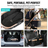 EchoSmile 4 in 1 Pet Stroller, Folding Lightweight Cat & Dog Stroller with Detachable Carrier, NO-Zip 180° Reversible Canopy, All Terrain 4-Wheel,45 lbs Capacity for Small to Medium Dogs