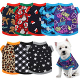 8 Pieces Dog Sweaters for Small Dog Girl Boy Winter Chihuahua Clothes Puppy Sweater Warm Shirt Puppy Fleece for Halloween Christmas Pajamas Yorkie for Pets Pup Cat(Classic Pattern, X-Small)