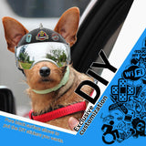 Dog Helmet for Small-Medium Breed Pet Motorcycle Helmet with Anti-UV Silver Visor, Protects Eyes & Head from Impact, Ideal for Riding & Halloween Cosplay