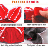 Pet Demon Hat Costume Scary Halloween Dog Headband Demogorgon Costume Headgear Props Cosplay Outfits Cute Clothes for Small Medium Dogs Puppy Cat Kitten Monster Headwear Devil Decorations