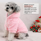 Fuzzy Dog Hoodie Sweater for Large Dogs Warm Winter Dog Clothes with Double-Sided Plush Fleece Soft Stretchy Pet Coats Hooded Sweatshirt for Medium Large Dogs