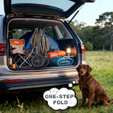 Rovique Dog Stroller for Large Dogs,Heavy Duty Dog Wagon with Easy Access Ramp,360° All-Terrain Rubber Wheels, Zippered Canopy,Adjustable Handle Pet Stroller(Brown)