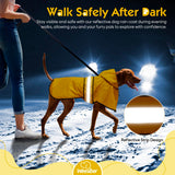 Weesiber Dog Raincoat, Adjustable Waterproof Dog Rain Jacket Poncho with Reflective Strip and Leash Hole, Lightweight Pet Rain Coat for Small to X-Large Dogs (XL, Yellow)