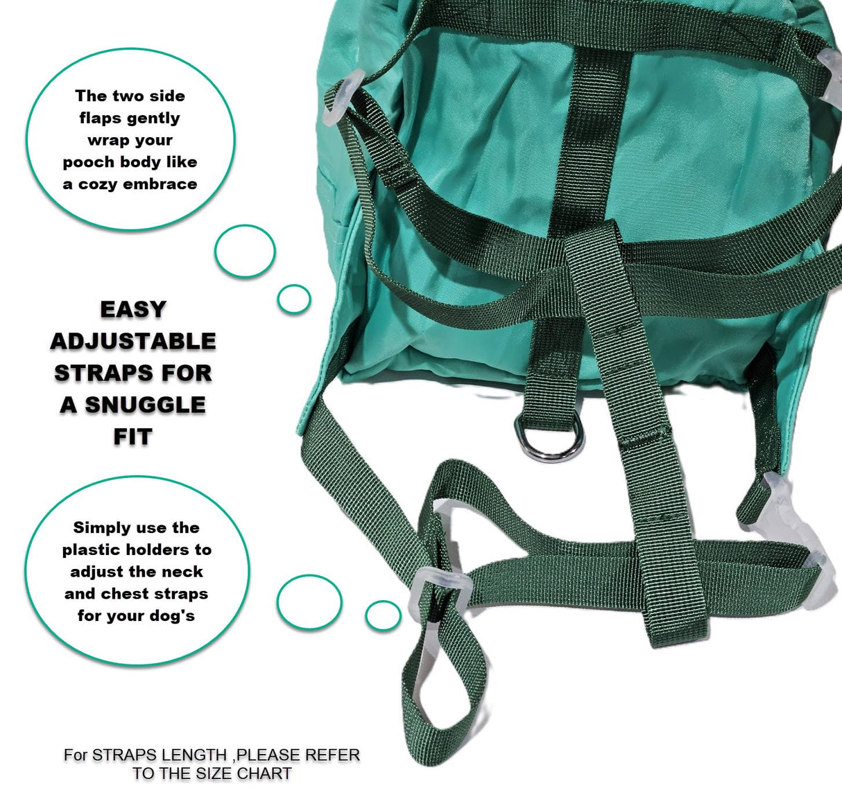 Tailtote Dog Hiking Backpack Harness Lightweight, Adjustable, and Water-Resistant Pet Poopbag Holder for Outdoor Adventures,Puppy School or Everyday Walks (Medium)