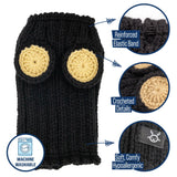 Zoo Snoods Black Bear Costume - Warm Knit Dog Snood Wrap for Pets, Neck Ear Cover Protection, Halloween Winter (Large)
