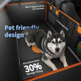 PREWERK Back Seat Cover for Dogs,Upgraded PU Leather Dog Car Cover for Back Seat with Hard Bottom Holds 400lbs,Waterproof Seat Protector Dog Hammock for Car, Universal Fits SUV Small Truck