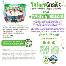 Load image into Gallery viewer, Nature Gnaws USA Turkey Tendons for Dogs (4oz) - Delicious Grain Free Reward Snack for Small, Medium &amp; Large Breeds - Premium Natural Dog Chew Treats
