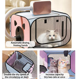 Yehenarn Pet Dryer with Pet Dryer Box 108L and Pad, Hands-Free, Ventilation and Circulation, Anti Hair Flying, Foldable Low Noise ldeal for Drying Cat and Dog Hair