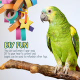 Skyygemm 60 Pcs Fatty Bagels Bird Toys Bulk for Parrots Durable Cardboard Chewing Shredding Foraging Foot for Medium & Large Parrot Mini Macaws African Greys Cockatoos Eclectus Senegal