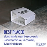 TERRO Spider & Insect Trap T3206 10-Pack Sticky Glue Traps for Roaches, Spiders, Ants, Cockroaches, Crickets - Indoor Bug Catcher Pest Control Traps, 4.25 in x 10 in
