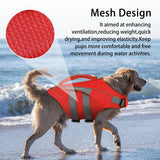 MIGOHI Dog Life Jacket, Reflective Dog Swimming Vest with High Flotation and Rescue Handle, Ripstop Dog Lifesaver for Small Medium Large Dogs, Pet Safety Water Vest for Swimming Boating Surfing