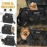 Onetigris Portable Pet Carrier for Small Puppy Dog and Cat, Multi Carry Way Soft Sided Carrier, Lightweight Adjustable Travel Pet Carrier for Outdoor Walking, Vet Visit, Camping, Up to 12lbs