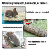 Hamiledyi 20 Pack Bunny Grass Mat Woven Bed Mat Natural Straw Hay Mats Rabbit Handmade Bedding Sleeping Grinding Nesting and Chewing Toy for Guinea Pig Hamster Chinchilla Squirrel Hedgehog
