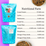 Grubbly Farms Omega Mix Chicken Treats for Laying Hens - Superfood and Omega-Rich Chicken Feed Supplement to Support Egg Production, Strong Eggshells and Nutritious Yolks - 5LB
