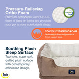 Serta Orthopedic Cuddler Dog Bed for Pets – Chocolate Brown (X-Large)