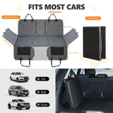 ANOSOSPECIAL Back Seat Extender for Dog,Waterproof Hard Bottom Dog Car Seat Cover for Back Seat Protector,Foldable Camping Pet Hammock Bed,Easy Clean Travelling Accessories Car SUV Truck (Gray)