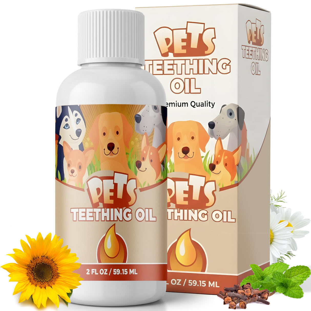 Punkin Butt for Pets Puppy Teething Oil to Stop Chewing and Relieve Discomfort | All Natural, Organic, Safe for Dogs, Chemical-Free (2 oz)