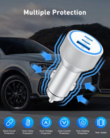iPhone 17/16/15 Pro Max Car Charger, 67W 3-Port Fast USB C Car Charger Power Cigarette Lighter Adapter with 3FT USB C to C Cable for iPhone 17/17 Pro/Air/17e/16/15 Pro Max/Plus/16e, iPad