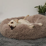 HACHIKITTY Calming Donut Cuddler Dog Bed, Indoor Puppy Beds for Large Dogs, XLarge 36''