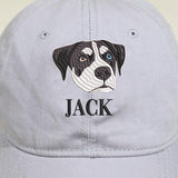 Giantbighands Custom Embroidered Pet Hat with Photo, Gifts Christmas for Men, Women, Fathers Day Cap, Gifts for Dog Lovers, Personalized Dad Hats, Custom Pet Cap, Dog Baseball Hats, Cat Mom Hat
