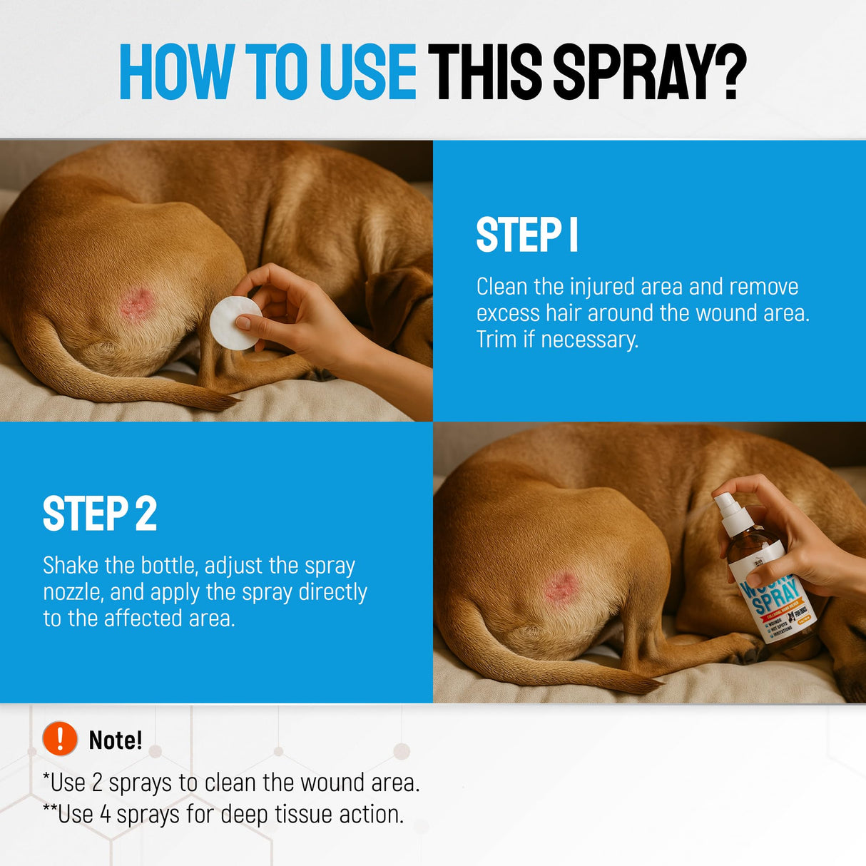 Silver Dog Wound Spray Helps with Hot Spots, Irritations, Bites, Burns, Rashes, Itch, Scratching – Better Use with a Dog Cone to Stop Licking – Safe for Large and Small Breeds – 4 oz