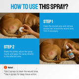Silver Dog Wound Spray Helps with Hot Spots, Irritations, Bites, Burns, Rashes, Itch, Scratching – Better Use with a Dog Cone to Stop Licking – Safe for Large and Small Breeds – 4 oz