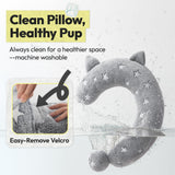 POMESEA Dog Calming Pillow, Glow in The Dark Dog Put Head on, Soft Question Mark Pillows for Dogs, Kids, Adults, Washable Dog Bed Pillow, Cozy Dog Body Pillow (L Gray)