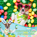 Sanwuta 50 Pcs Easter Dog Bandanas Bulk Pet Kerchief Set Bibs Triangle Scarf Dog Bandanas with Egg Rabbit Carrot Patterns for Easter Party Pet Costume Accessory Decoration(31.5 x 21.7 x 21.7)